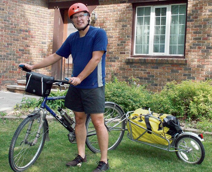 Pastor Rob Kopp recently completed a 400-mile solo bike trip from Walker to Hayward, Wis. Kopp, pastor of the Thief River Falls United Methodist Church, completed the trip as part of a renewal leave.