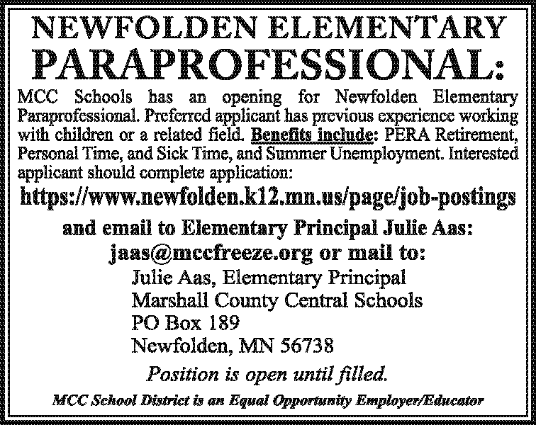 Mcc Schools Newfolden Mn